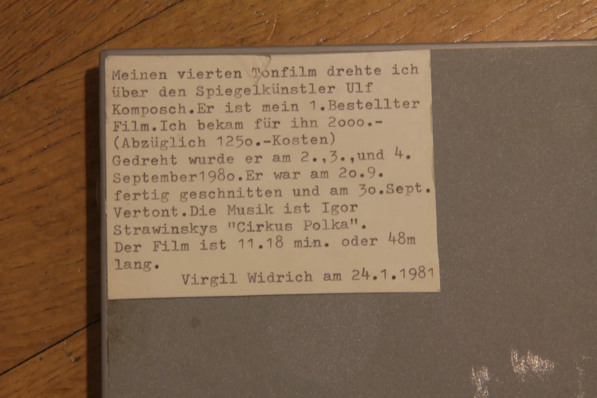 Super-8-Filmschachtel „3 mal Ulf“, 1980