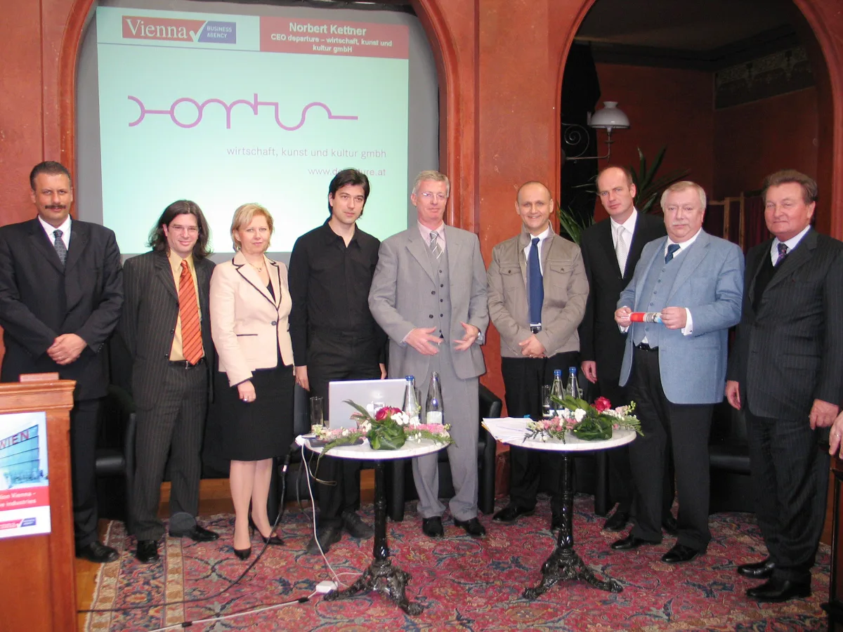 Speakers at the event “Business Location Vienna – Vienna’s creative minds on the move” in Brussels at the invitation of