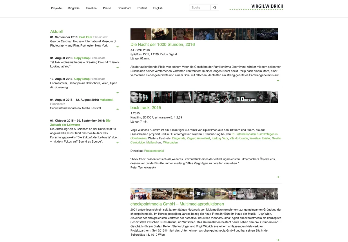Screenshot widrichfilm.com, 30.7.2016