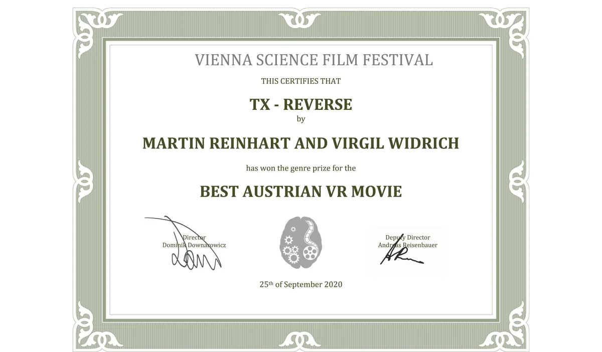 Vienna Science Film Festival – Vienna – Austria – Best Austrian VR Movie ★