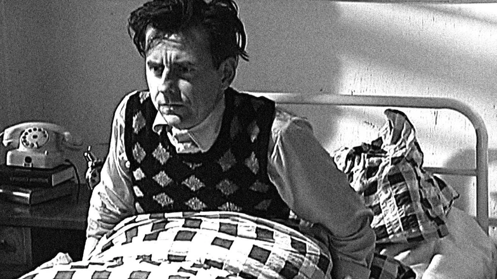 Film still from “Copy Shop”, 2001, with Johannes Silberschneider