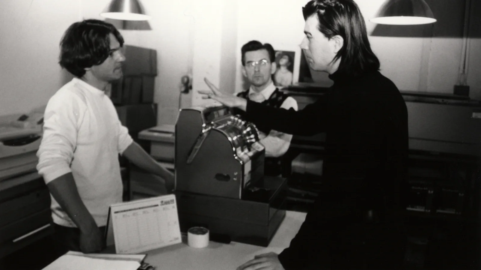 Shooting of “Copy Shop”, April 2000, Martin Putz, Johannes Silberschneider, Virgil Widrich