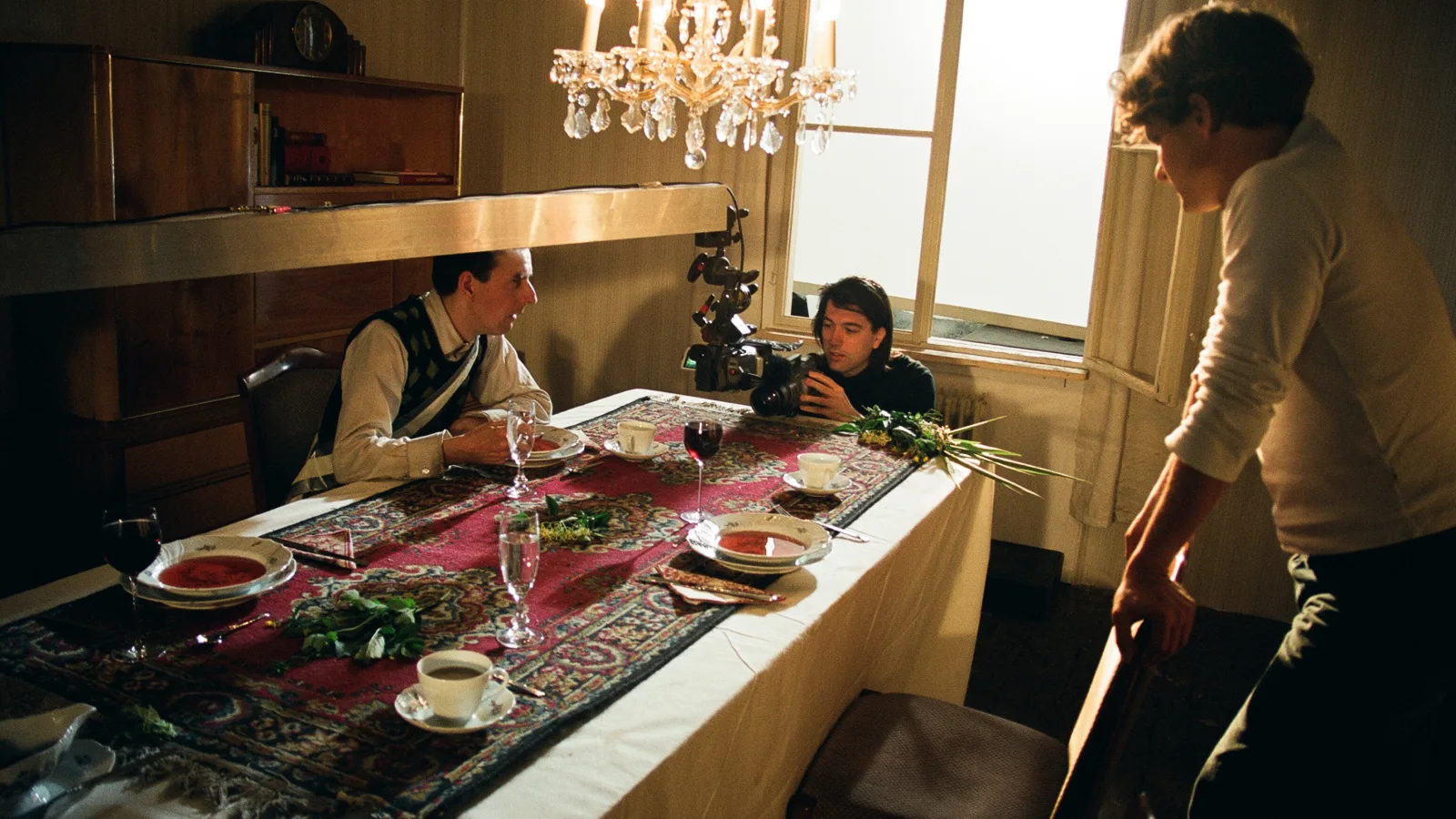 Shooting of “Copy Shop”, April 2000, Johannes Silberschneider, Virgil Widrich, Martin Putz