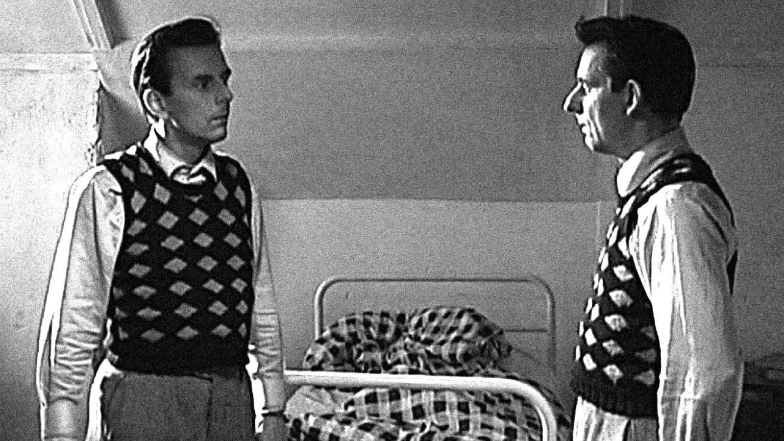 Film still from “Copy Shop”, 2001, with Johannes Silberschneider