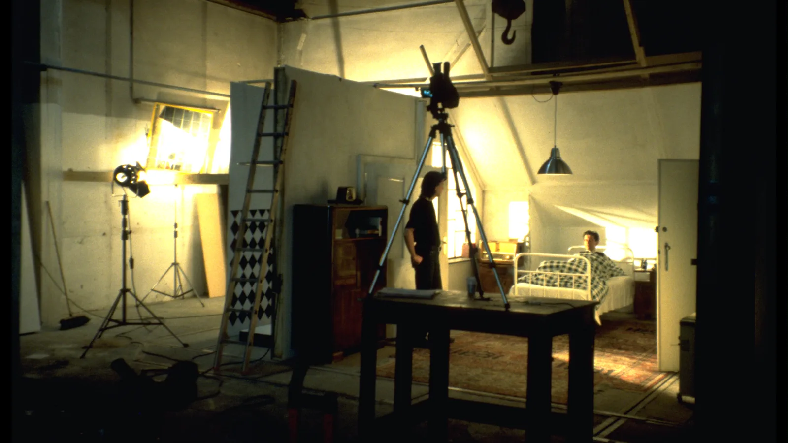 Shooting of “Copy Shop”, April 2000, Virgil Widrich, Johannes Silberschneider