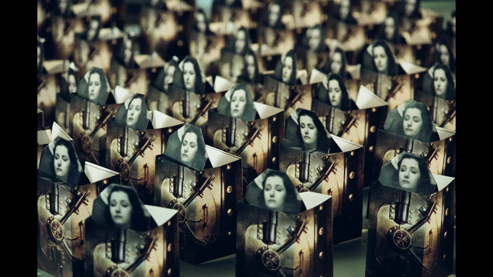 Some of the 60.000 folded objects for “Fast Film”, 2003