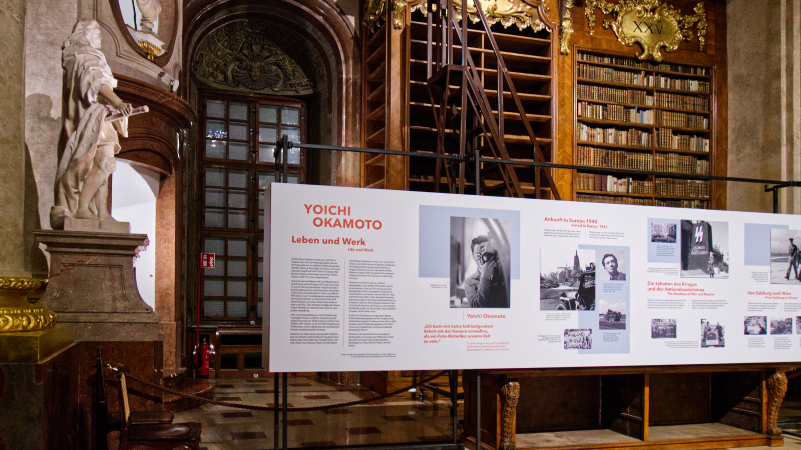 Ausstellung: „BILD MACHT POLITIK: Yoichi Okamoto. Ikone der Nachkriegsfotografie“, Österreichische Nationalbibliothek, Foto: Virgil Widrich, 2023