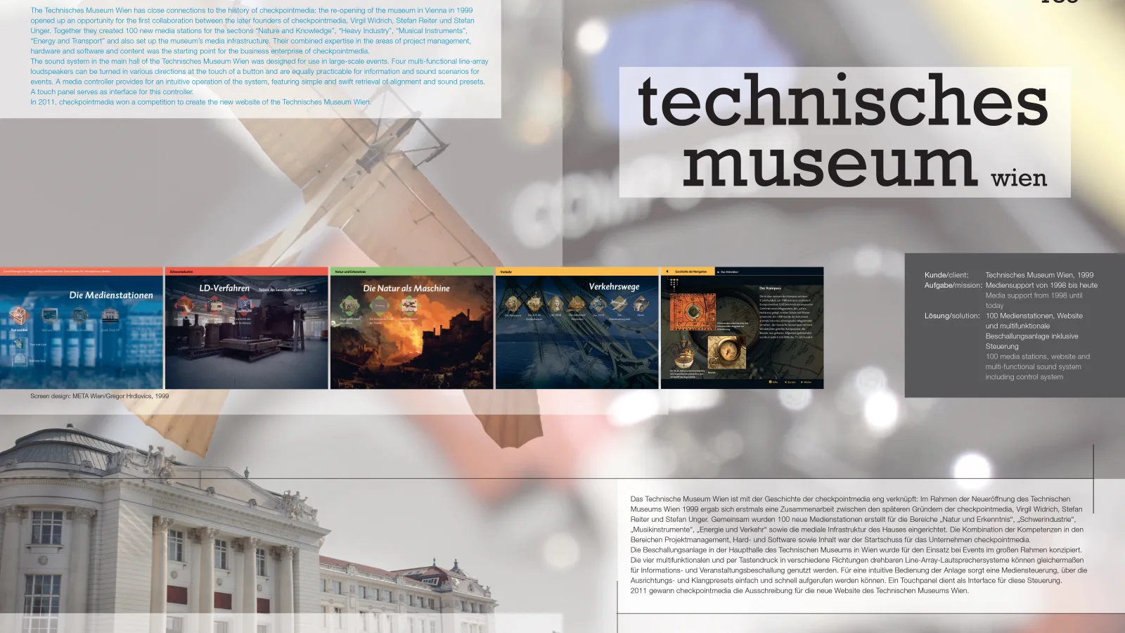 Double page from the book, screen design: META Wien/Gregor Hrdlovics
