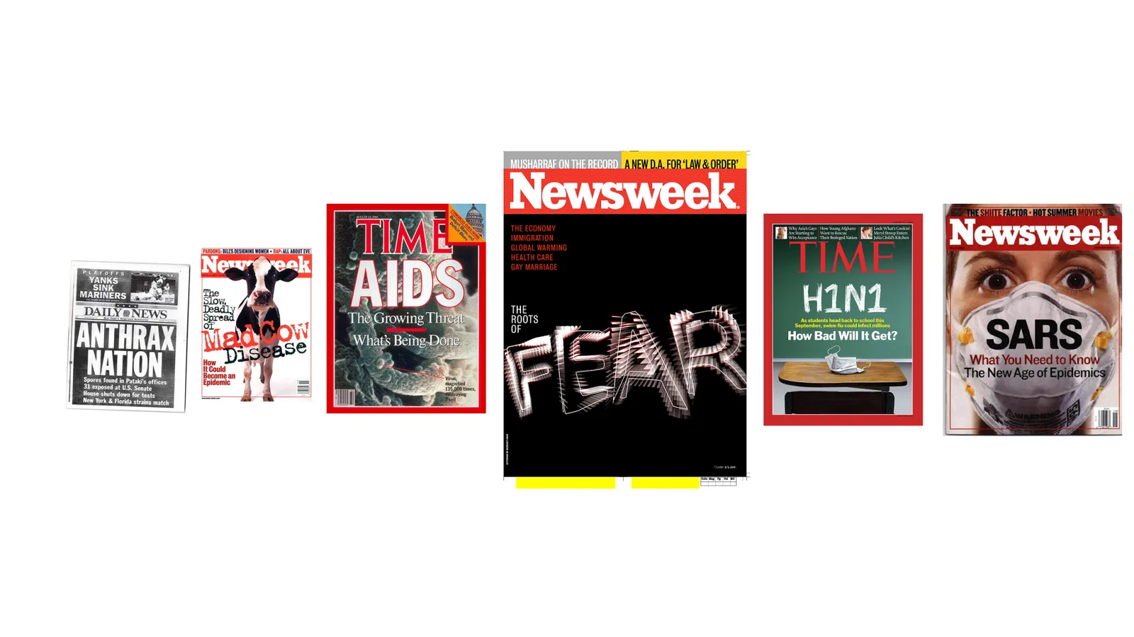 Magazine cover on fear of various illnesses, research for “Micromeo”, 2012