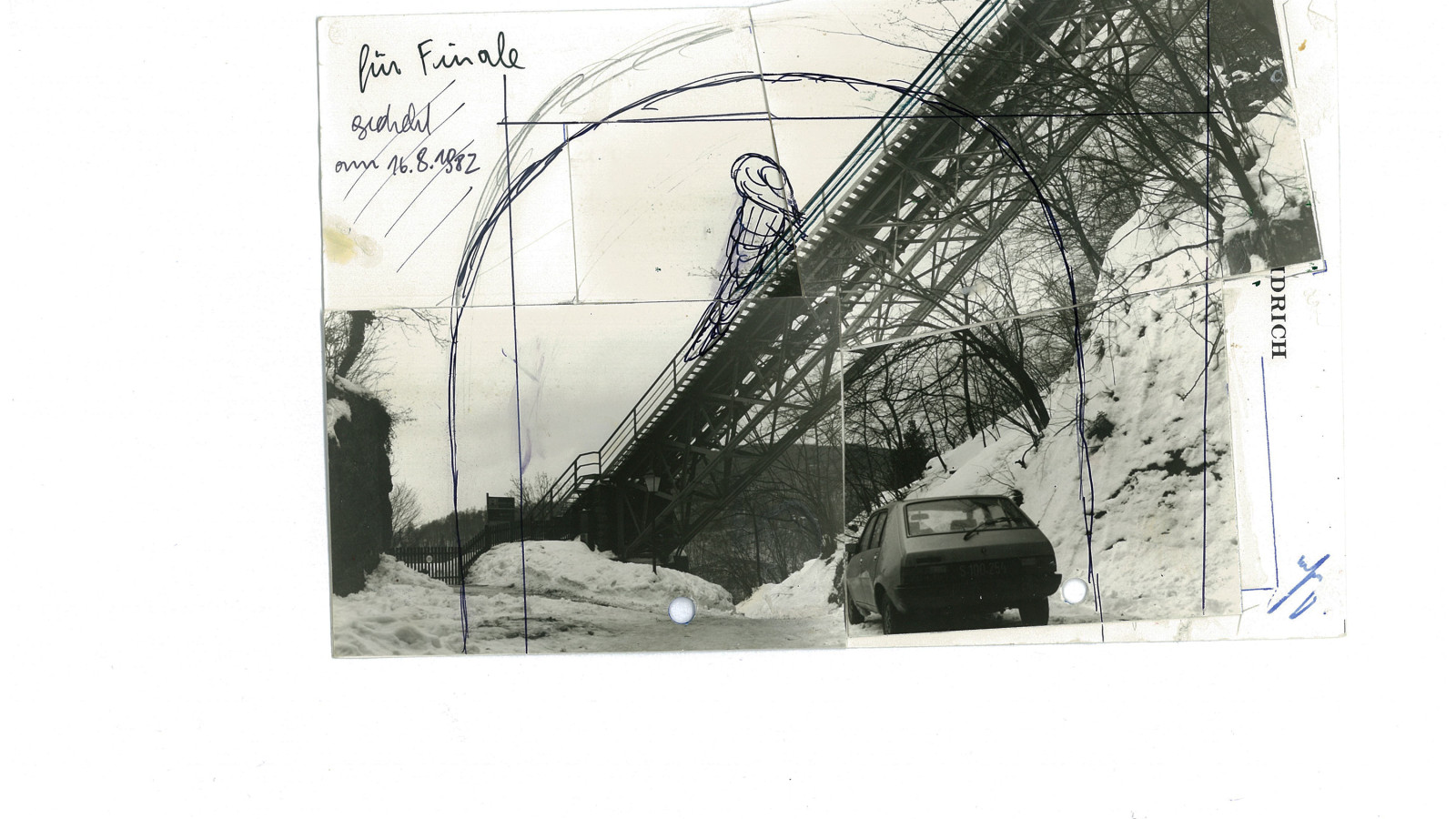 „Monster in Salzburg“, Entwurf von Virgil Widrich, 1982