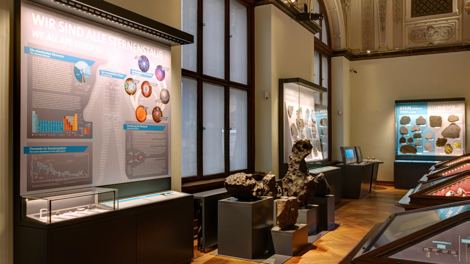 Meteorite Gallery at the Museum of Natural History Vienna, photo: checkpointmedia