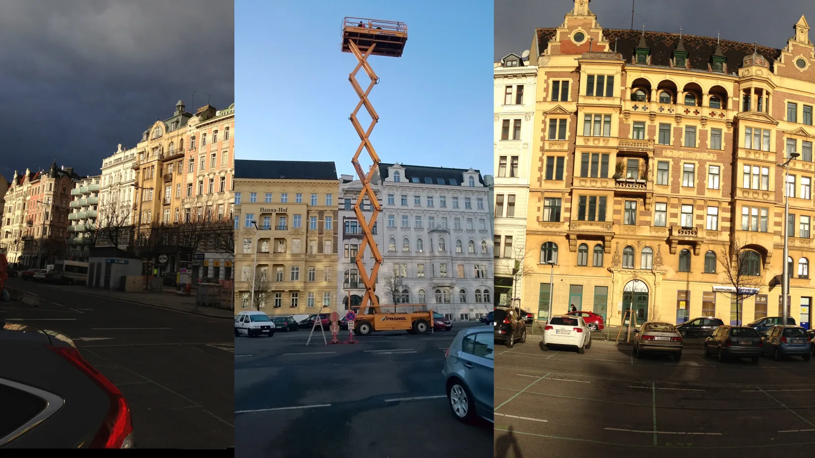 „Die Nacht der 1000 Stunden“, erster Drehtag am 15.1.2015 auf dem Gelände des Wiener Flohmarktes.