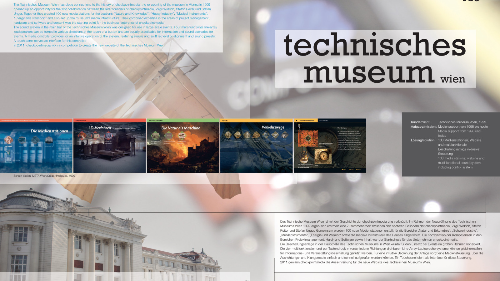 Doppelseite aus dem Buch, screen design: META Wien/Gregor Hrdlovics