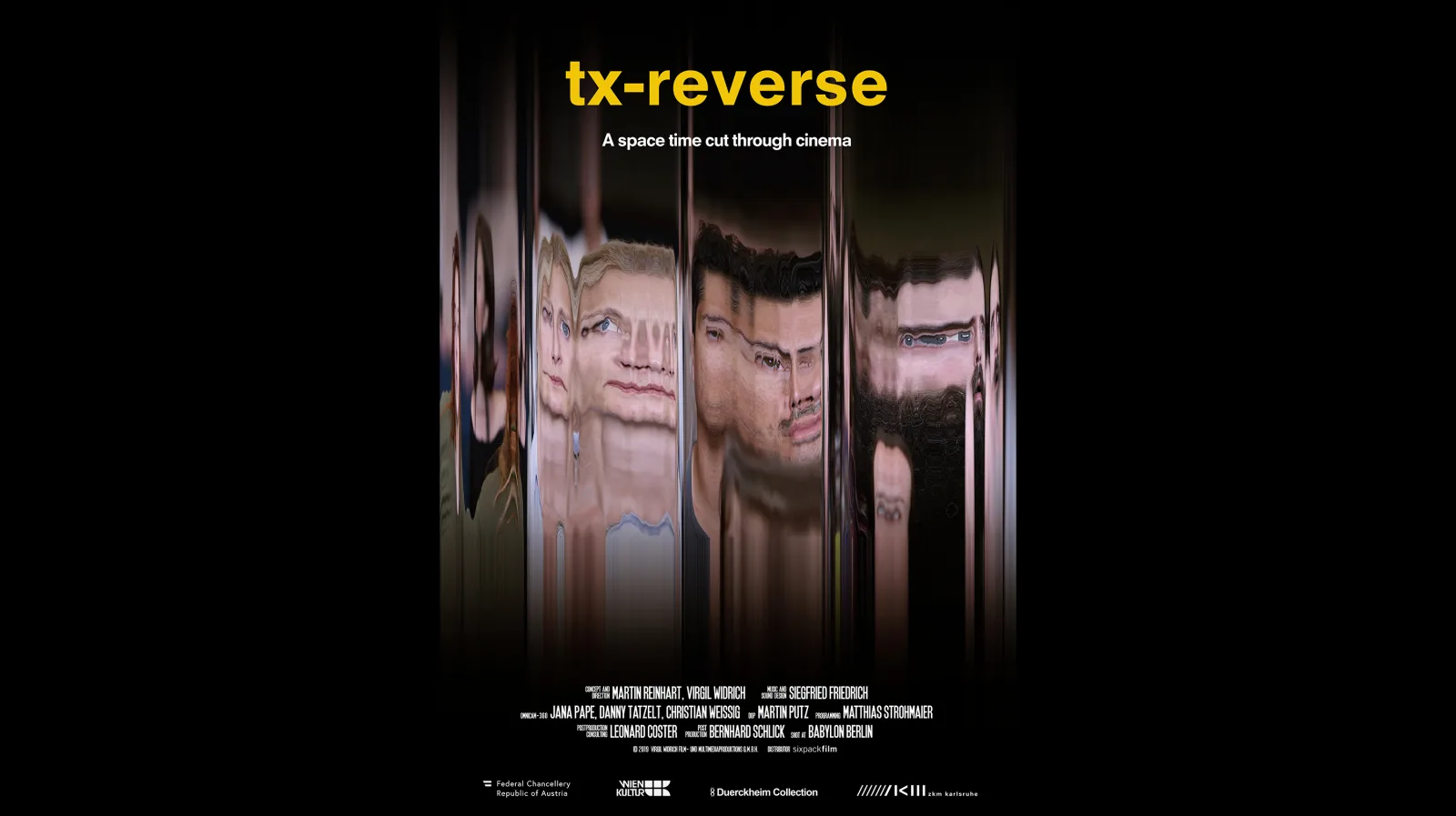 Poster for the short film “tx-reverse”, design: Virgil Widrich, January 2019