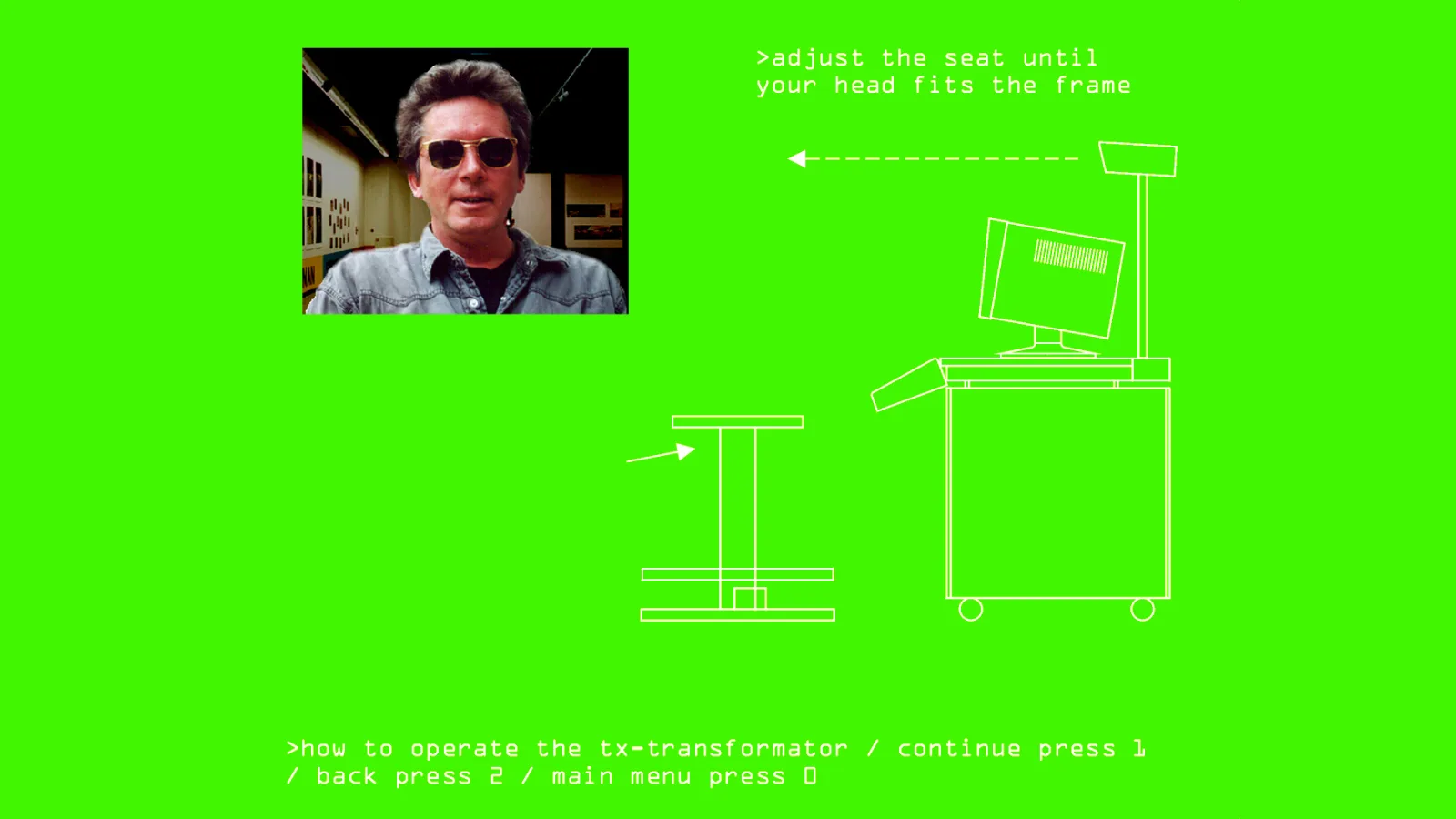“tx-transformator” by Martin Reinhart and Virgil Widrich, screenshot, 1999