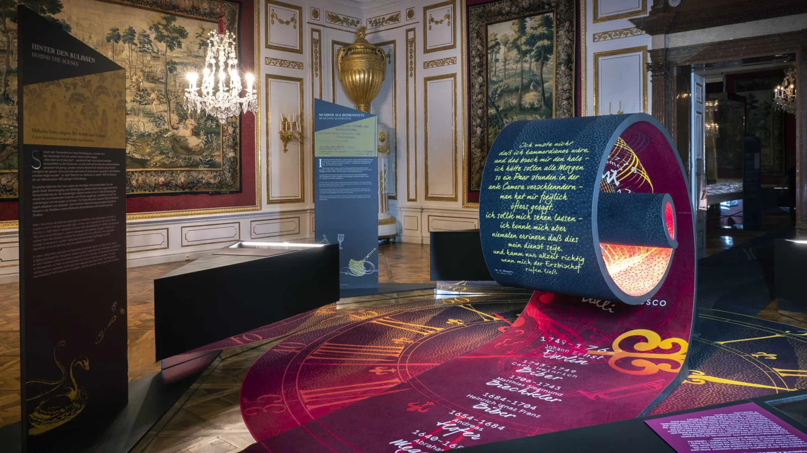 Exhibition in the DomQuartier Salzburg: “Music everywhere!”, room installation Ante Camera, 2020, Photo: Virgil Widrich